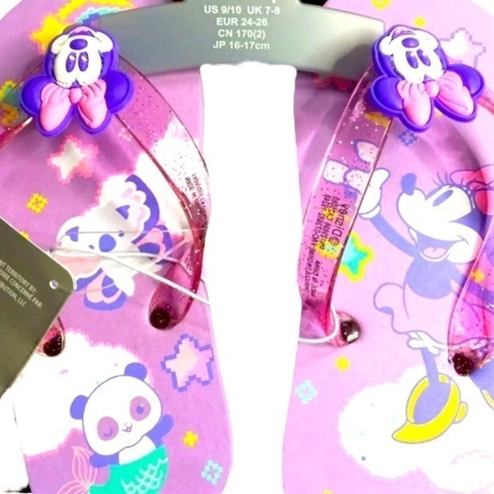 NWT Minnie Mouse Flip Flops